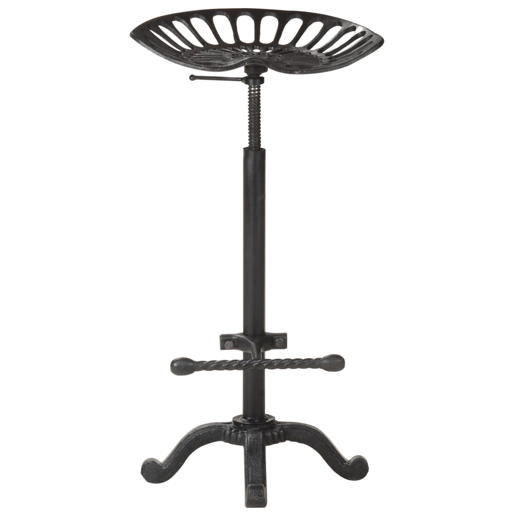 Tabouret De Bar Noir Fonte Marron Foncé-La-Fabrique-Industrielle