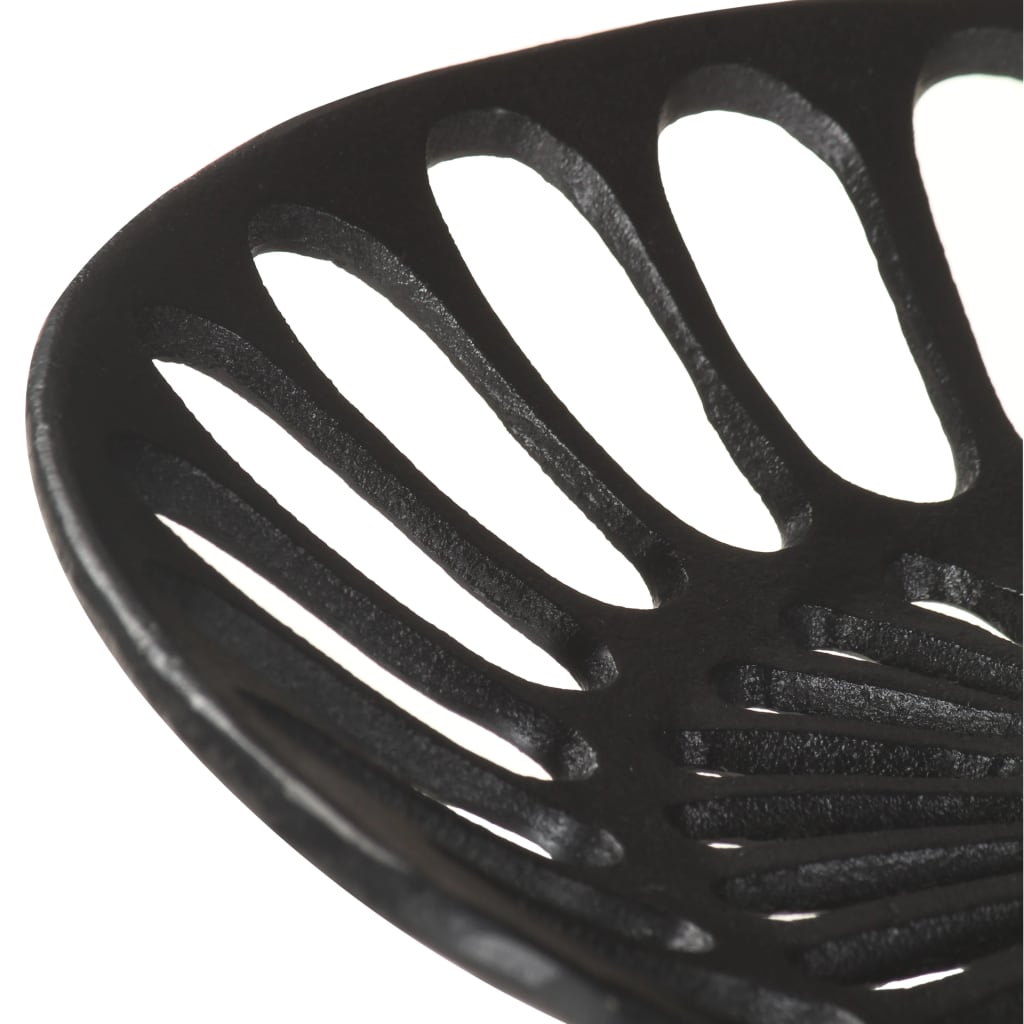 Tabouret De Bar Noir Fonte Marron Foncé-La-Fabrique-Industrielle