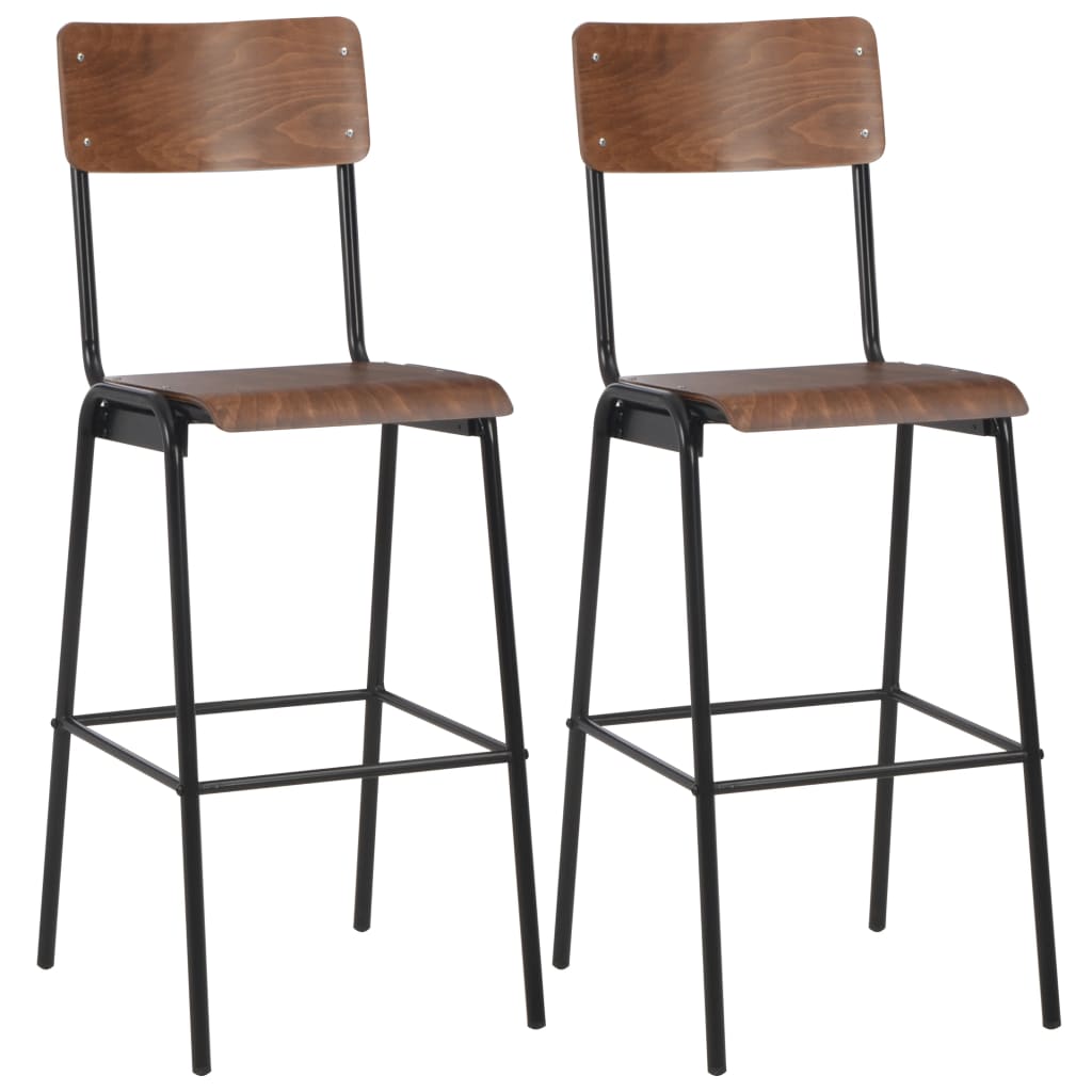 Tabouret Métallique Style Industriel-Marron-2-La-Fabrique-Industrielle