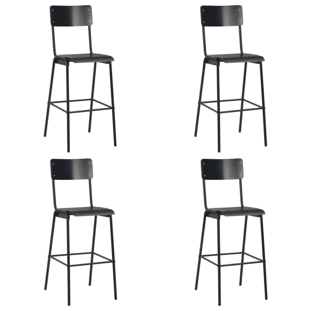 Tabouret Métallique Style Industriel-Noir-4-La-Fabrique-Industrielle