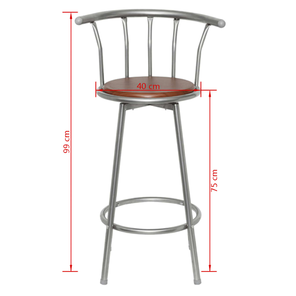 Tabouret de Bar Industriel avec Dossier en Métal-La-Fabrique-Industrielle
