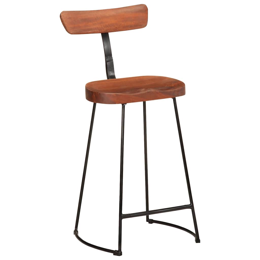 Tabouret de Bar Industriel en Bois avec Dossier-La-Fabrique-Industrielle