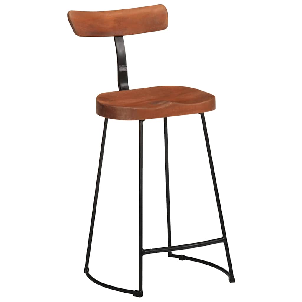 Tabouret de Bar Industriel en Bois avec Dossier-La-Fabrique-Industrielle