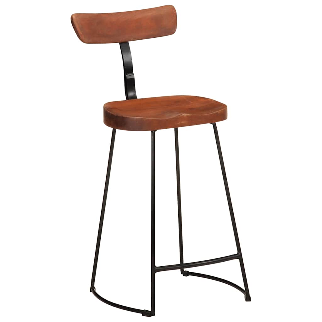 Tabouret de Bar Industriel en Bois avec Dossier-La-Fabrique-Industrielle