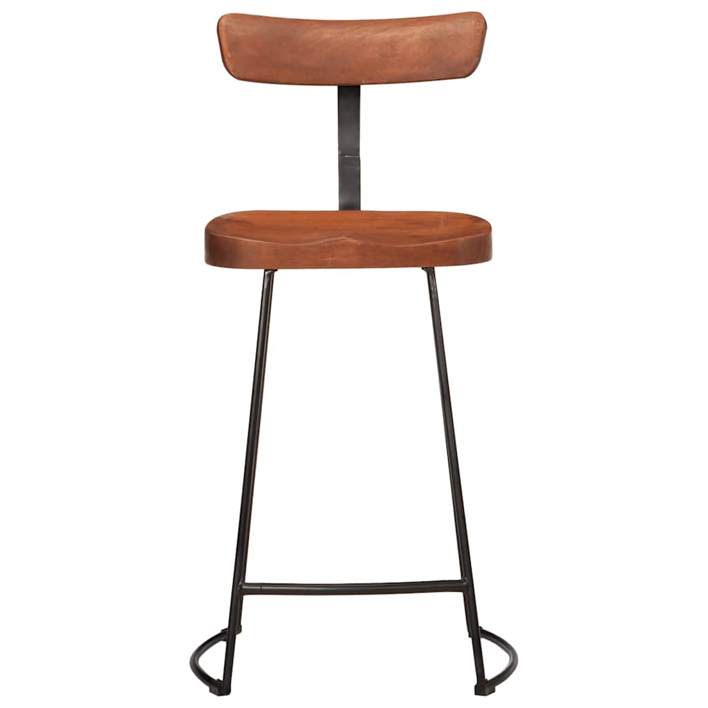 Tabouret de Bar Industriel en Bois avec Dossier-La-Fabrique-Industrielle
