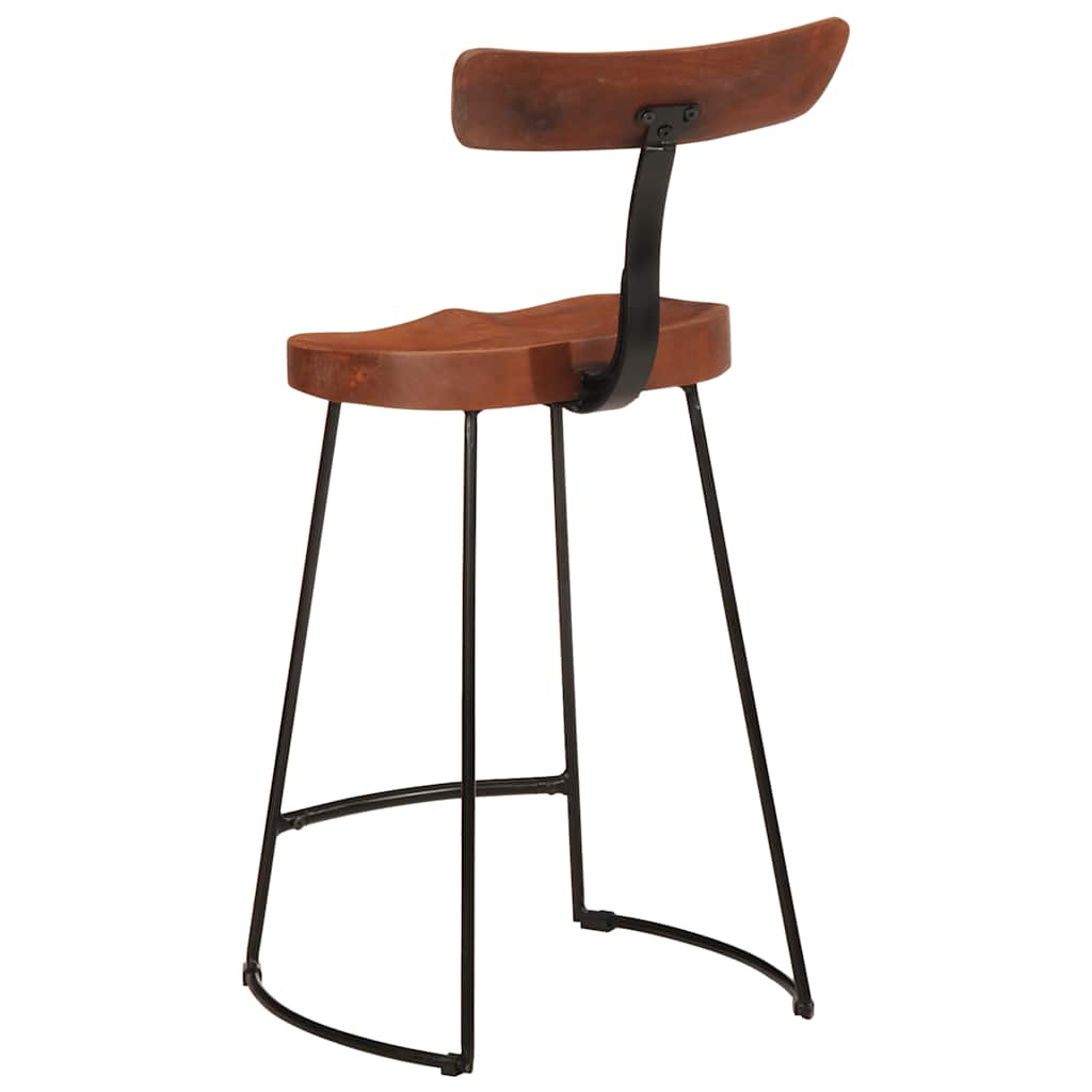 Tabouret de Bar Industriel en Bois avec Dossier-La-Fabrique-Industrielle
