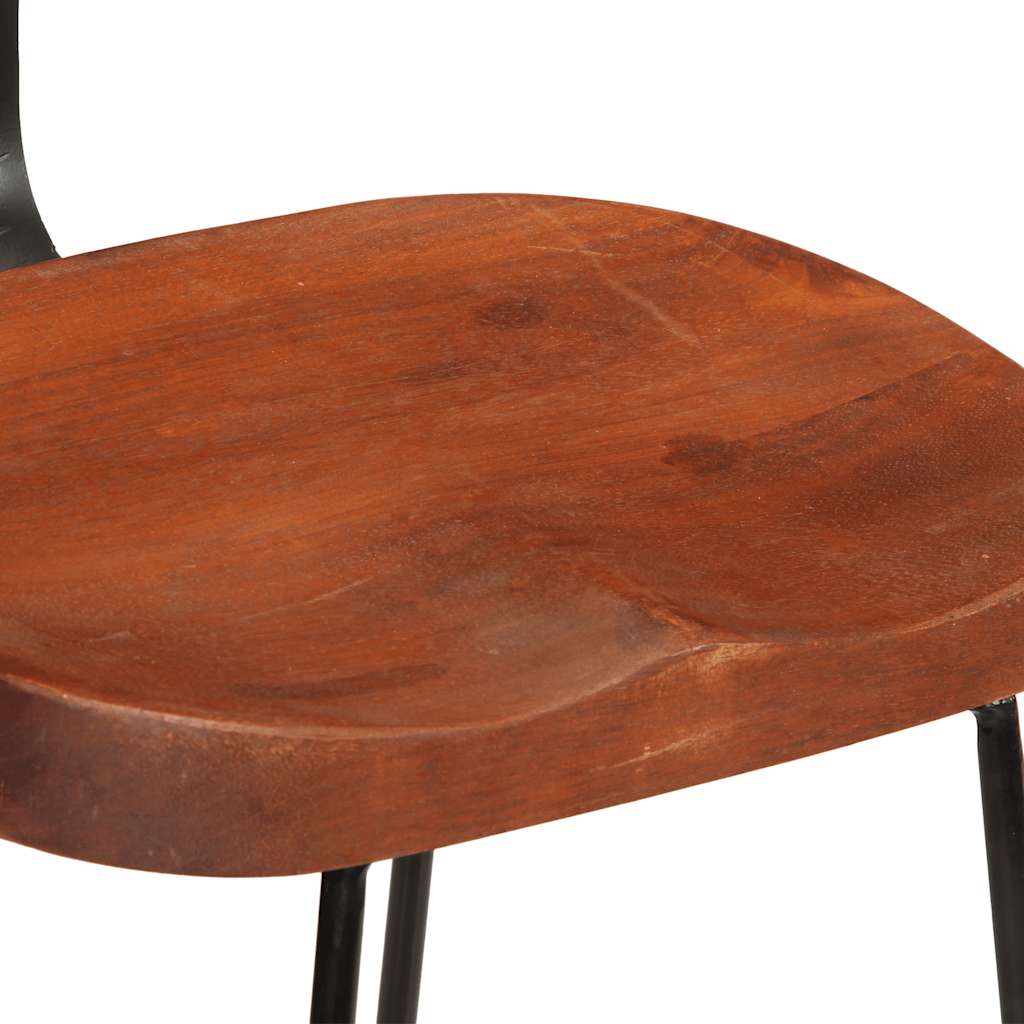 Tabouret de Bar Industriel en Bois avec Dossier-La-Fabrique-Industrielle