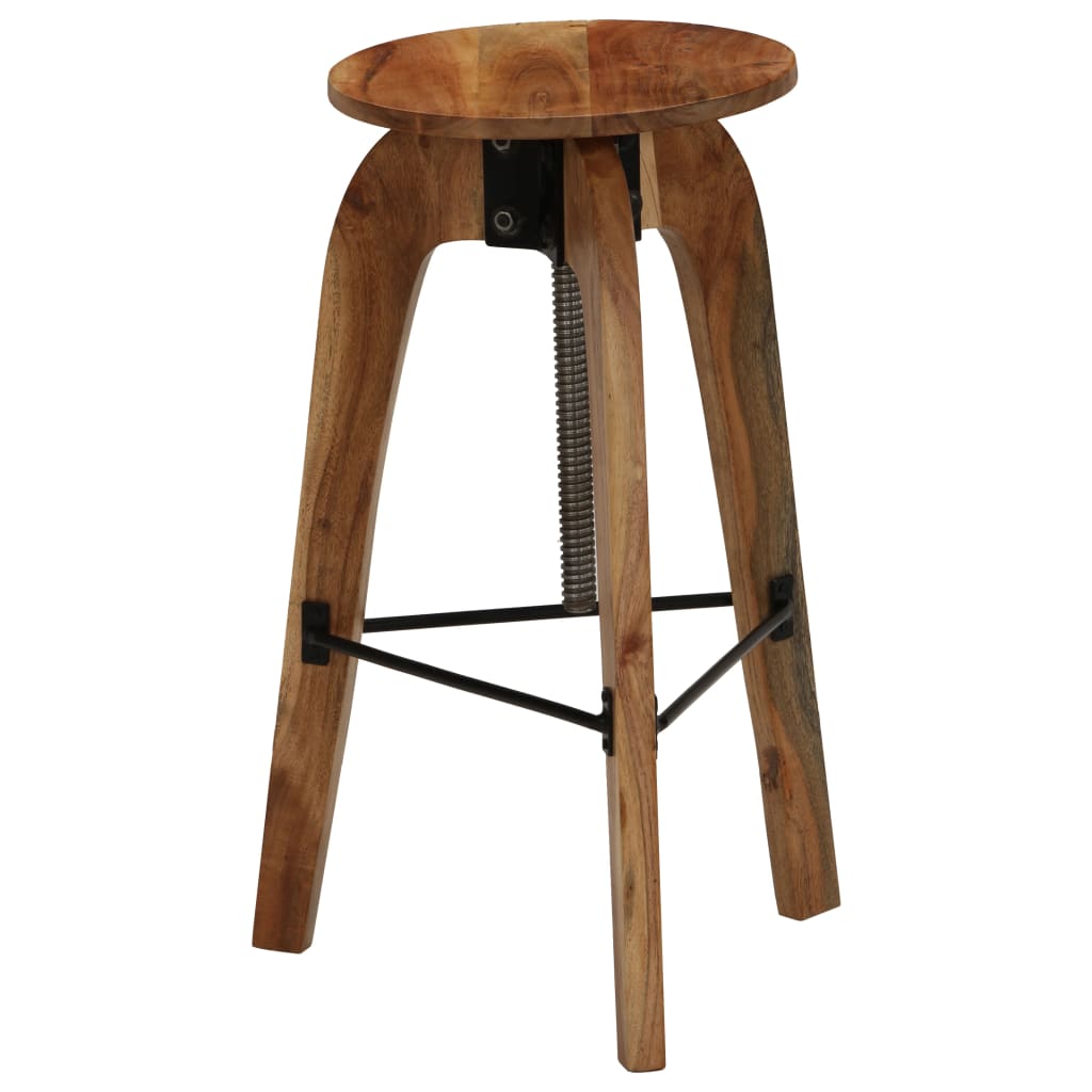 Tabouret de Bar Industriel en Bois d'Acacia et Métal-La-Fabrique-Industrielle