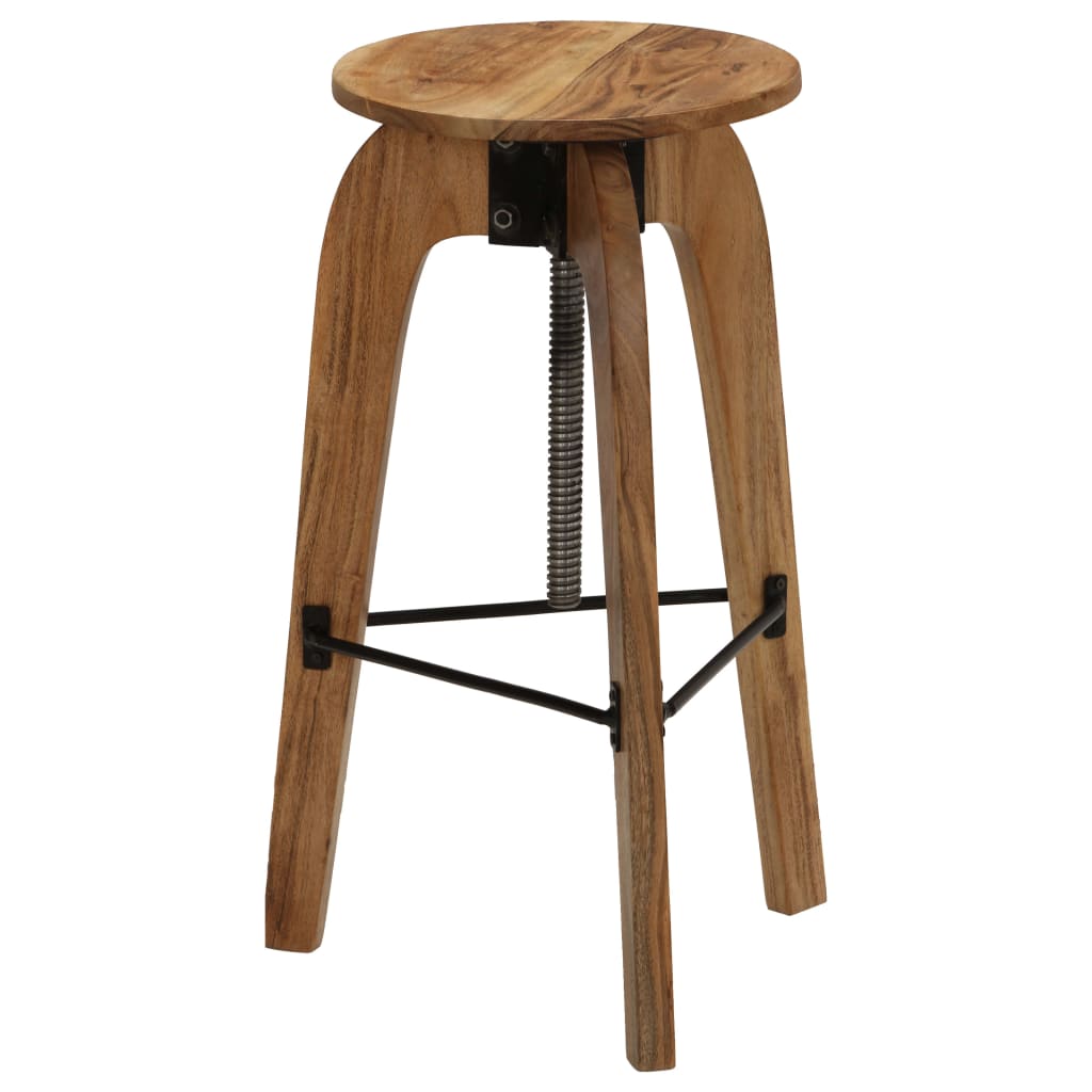 Tabouret de Bar Industriel en Bois d'Acacia et Métal-La-Fabrique-Industrielle
