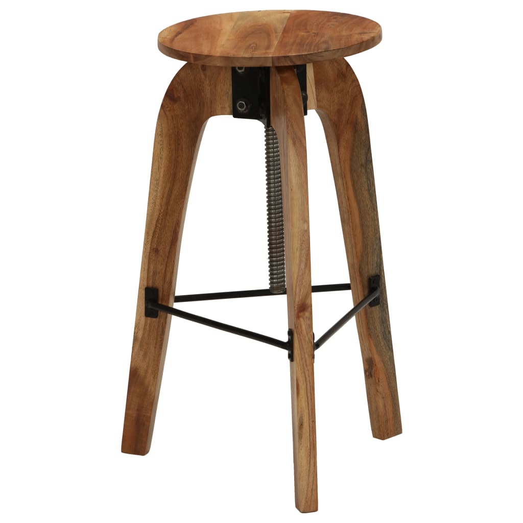 Tabouret de Bar Industriel en Bois d'Acacia et Métal-La-Fabrique-Industrielle