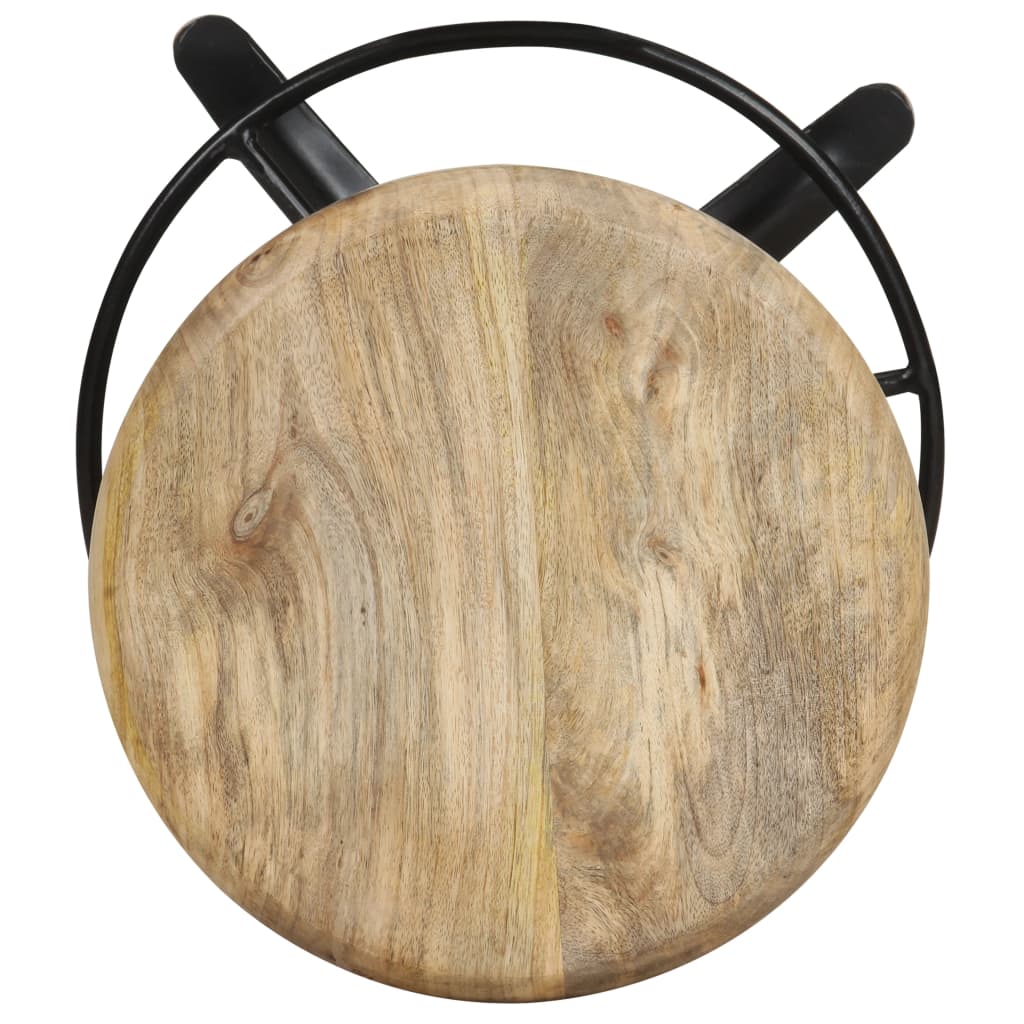 Tabouret de Bar Industriel en Bois de Manguier 65 Cm-La-Fabrique-Industrielle