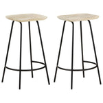 Tabouret de Bar Industriel en Bois de Manguier et Noir-Noir-2-La-Fabrique-Industrielle