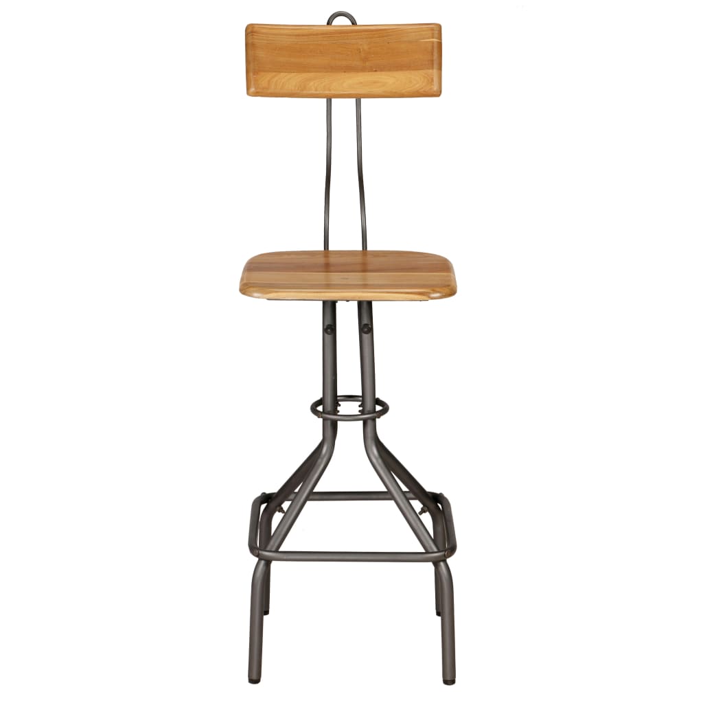 Tabouret de Bar Industriel en Métal et Bois avec Dossier-La-Fabrique-Industrielle