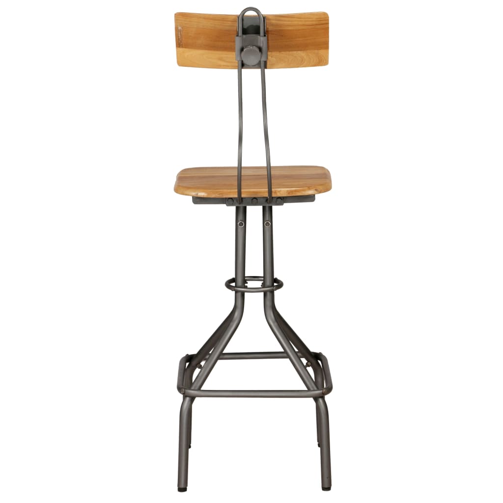 Tabouret de Bar Industriel en Métal et Bois avec Dossier-La-Fabrique-Industrielle