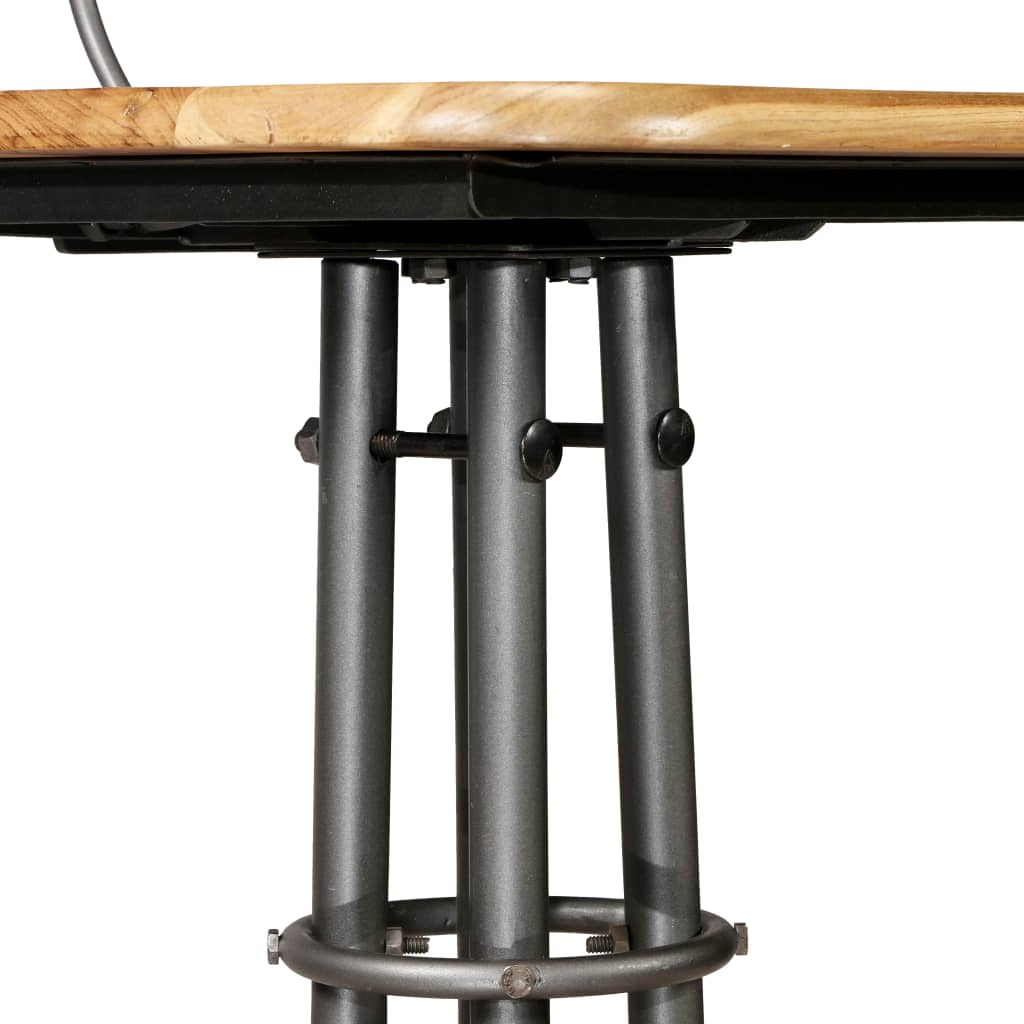 Tabouret de Bar Industriel en Métal et Bois avec Dossier-La-Fabrique-Industrielle