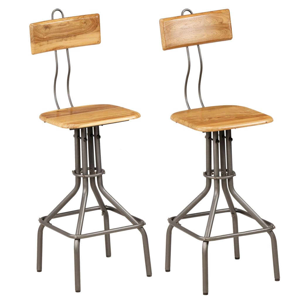 Tabouret de Bar Industriel en Métal et Bois avec Dossier-La-Fabrique-Industrielle
