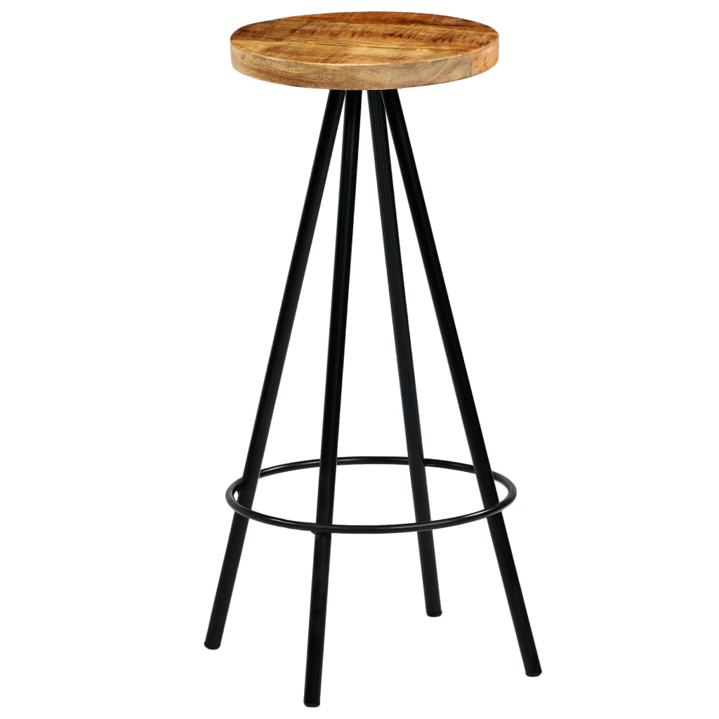 Tabouret de Bar Industriel en Métal et Bois de Manguier-La-Fabrique-Industrielle