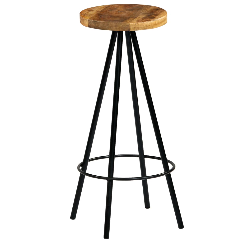Tabouret de Bar Industriel en Métal et Bois de Manguier-La-Fabrique-Industrielle
