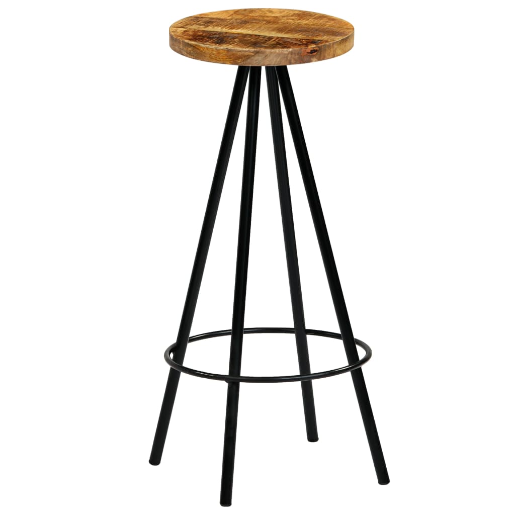 Tabouret de Bar Industriel en Métal et Bois de Manguier-La-Fabrique-Industrielle