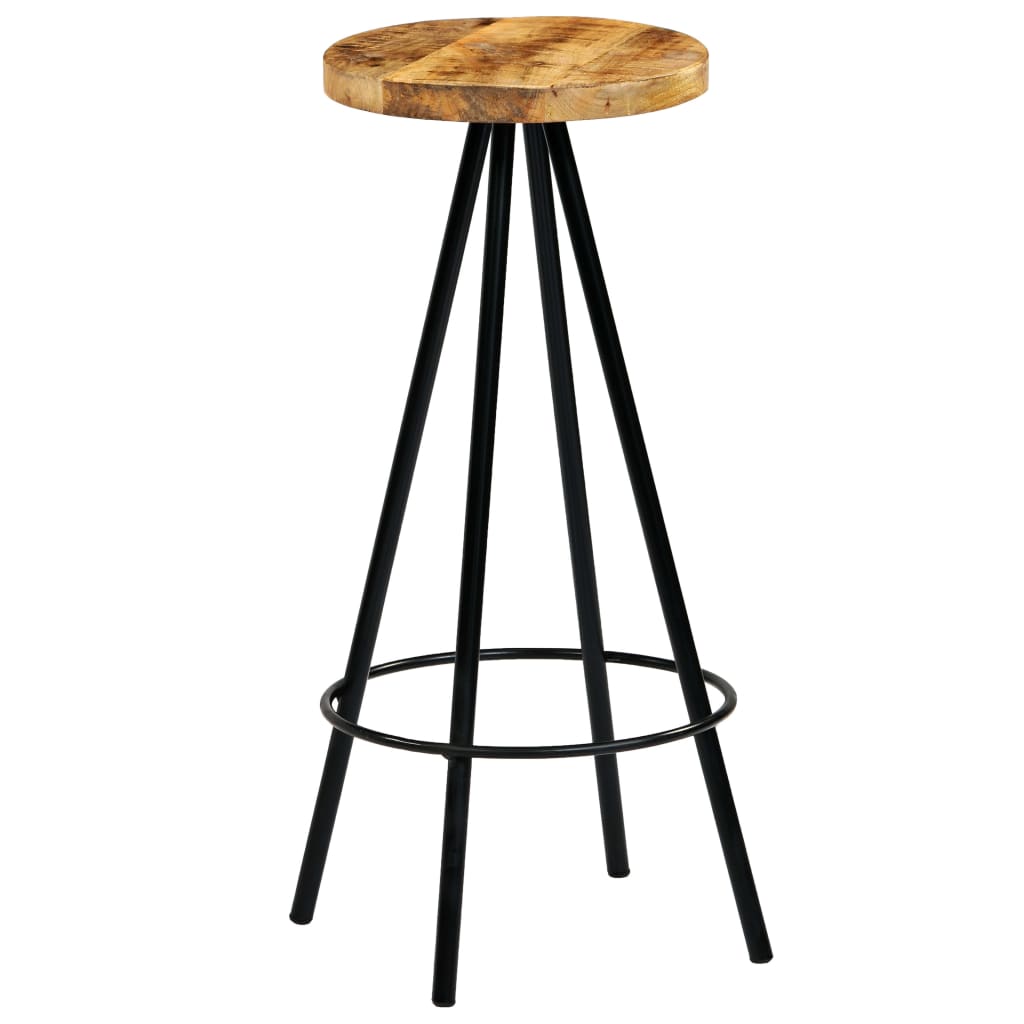 Tabouret de Bar Industriel en Métal et Bois de Manguier-La-Fabrique-Industrielle