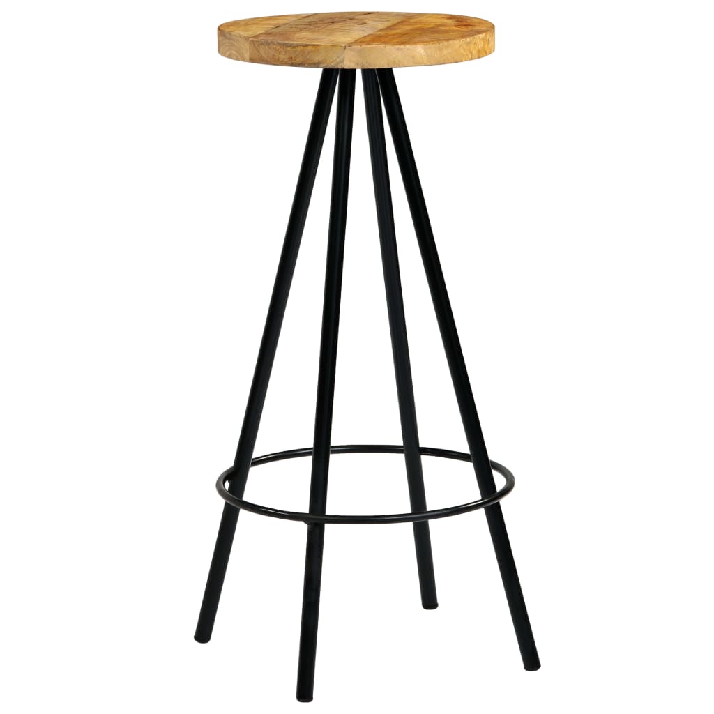Tabouret de Bar Industriel en Métal et Bois de Manguier-La-Fabrique-Industrielle