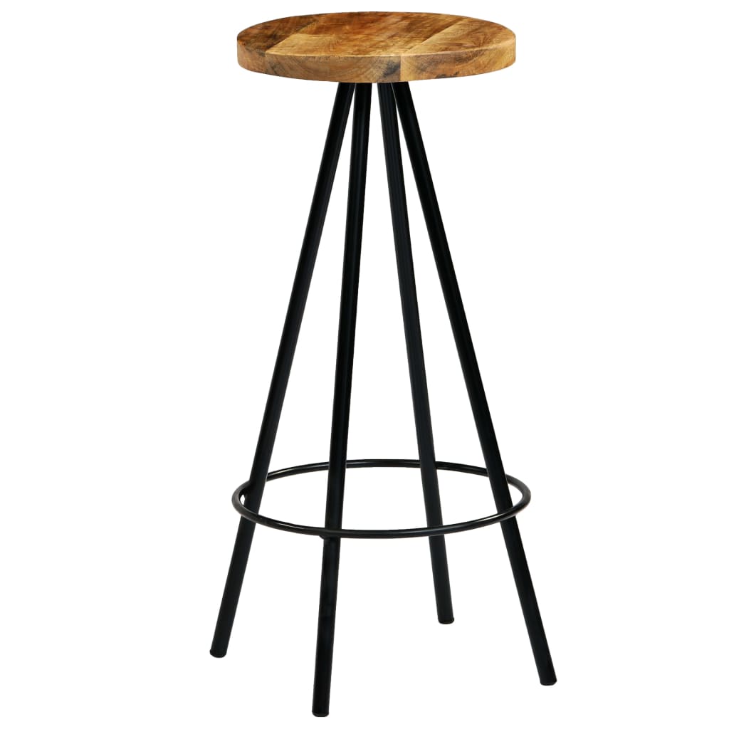 Tabouret de Bar Industriel en Métal et Bois de Manguier-La-Fabrique-Industrielle