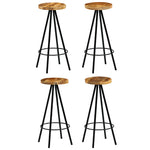 Tabouret de Bar Industriel en Métal et Bois de Manguier-La-Fabrique-Industrielle