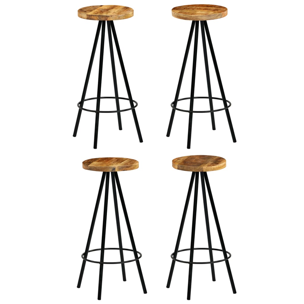 Tabouret de Bar Industriel en Métal et Bois de Manguier-La-Fabrique-Industrielle