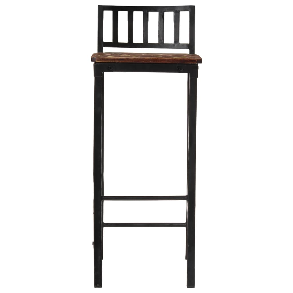 Tabouret de Bar en Bois Noir Industriel-La-Fabrique-Industrielle