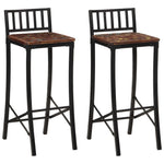 Tabouret de Bar en Bois Noir Industriel-solid wood reclaimed-2-La-Fabrique-Industrielle