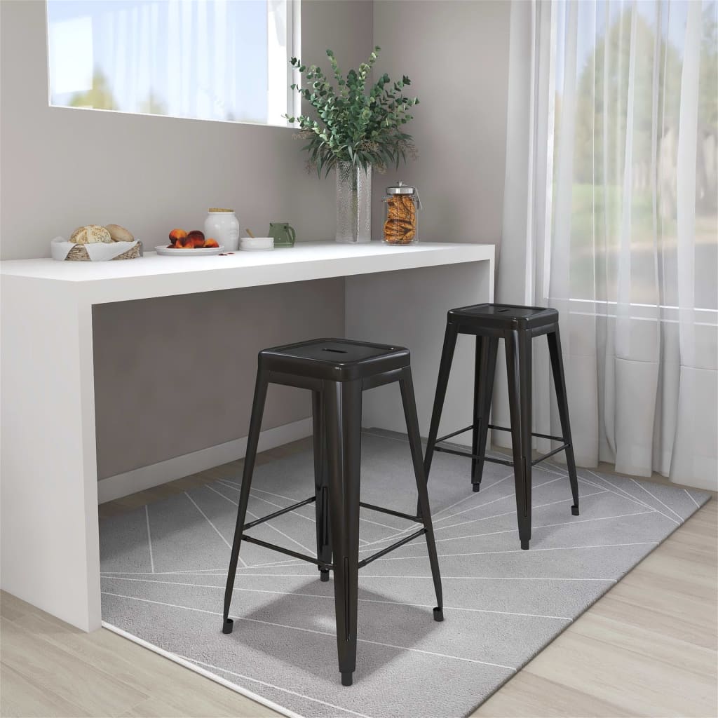 Tabouret de Bar en Fer Style Industriel-Noir-2-La-Fabrique-Industrielle
