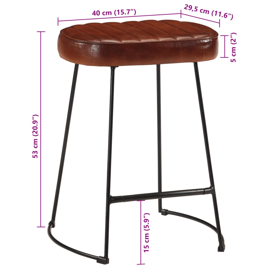 Tabouret de Bar en Métal et Cuir Style Industriel-La-Fabrique-Industrielle