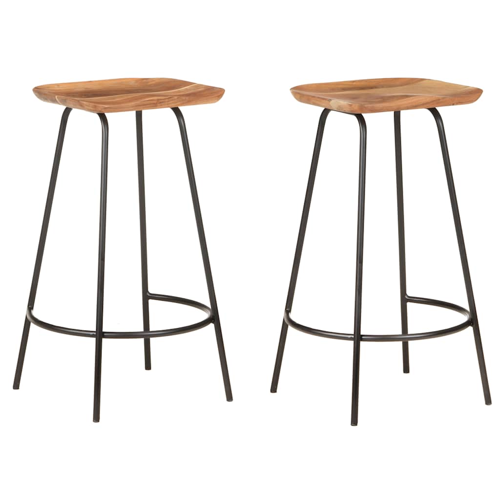 Tabouret de Bar en Noir et Bois Industriel-2-La-Fabrique-Industrielle