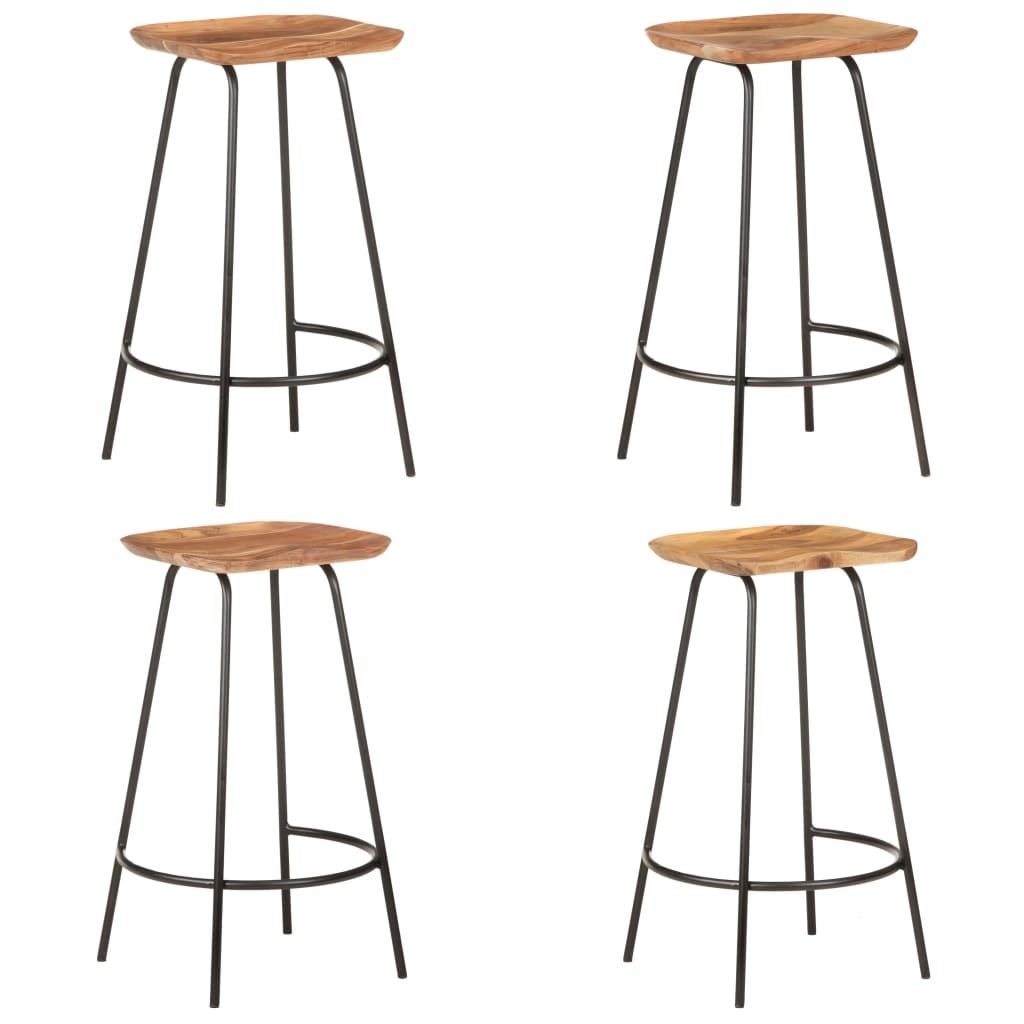 Tabouret de Bar en Noir et Bois Industriel-4-La-Fabrique-Industrielle