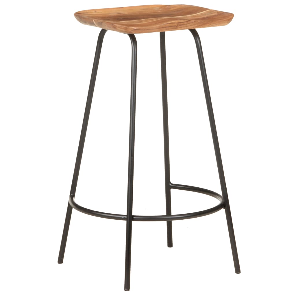 Tabouret de Bar en Noir et Bois Industriel-La-Fabrique-Industrielle