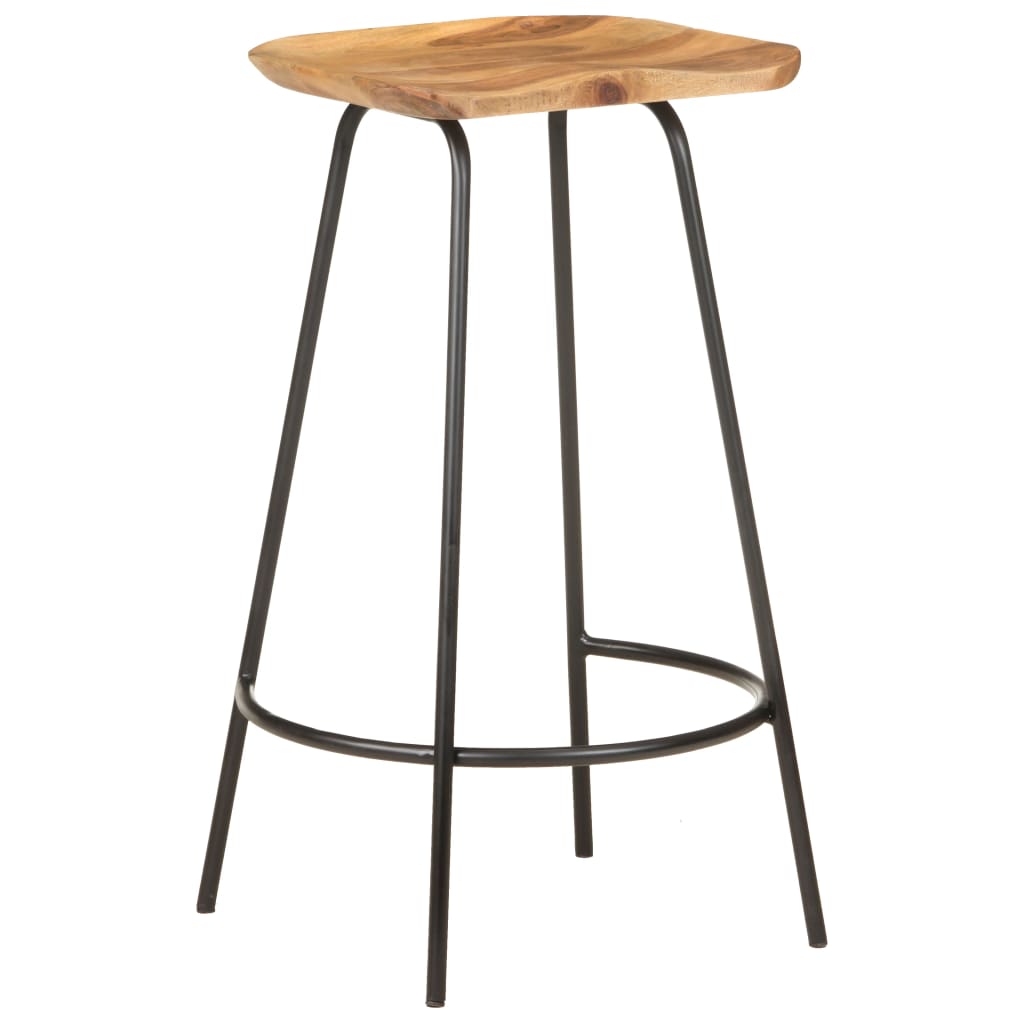 Tabouret de Bar en Noir et Bois Industriel-La-Fabrique-Industrielle