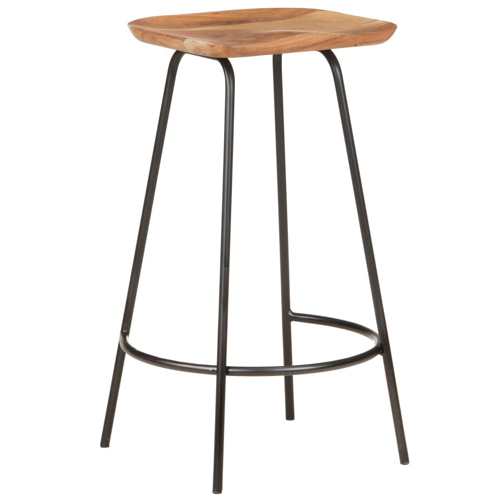 Tabouret de Bar en Noir et Bois Industriel-La-Fabrique-Industrielle