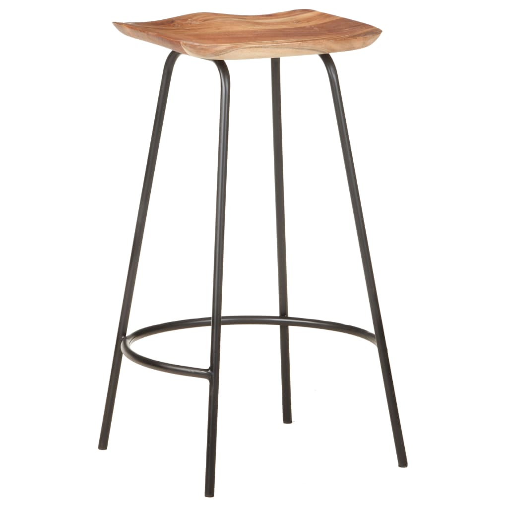 Tabouret de Bar en Noir et Bois Industriel-La-Fabrique-Industrielle