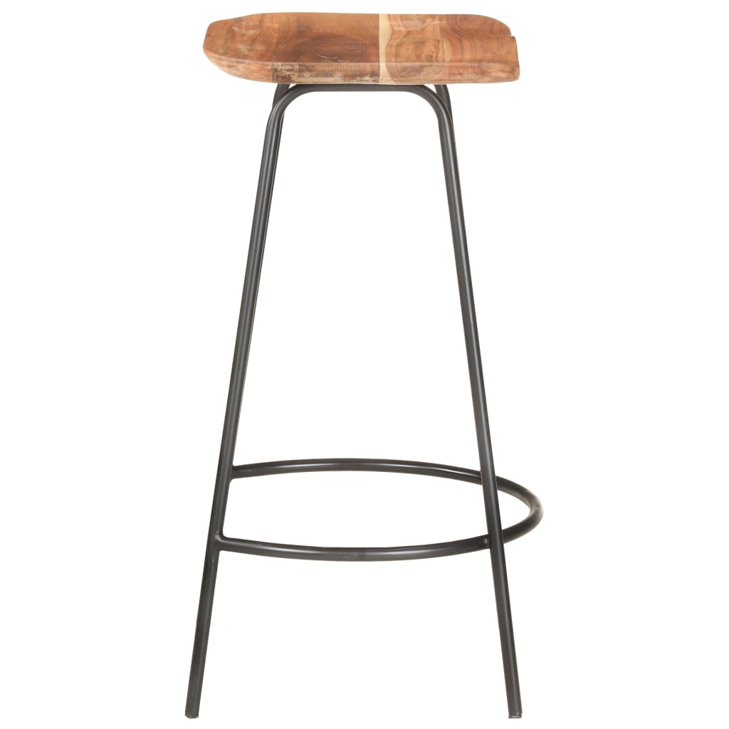 Tabouret de Bar en Noir et Bois Industriel-La-Fabrique-Industrielle