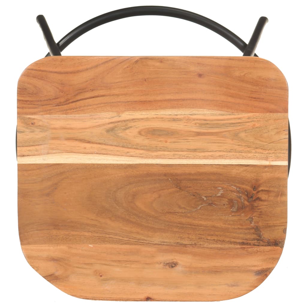 Tabouret de Bar en Noir et Bois Industriel-La-Fabrique-Industrielle