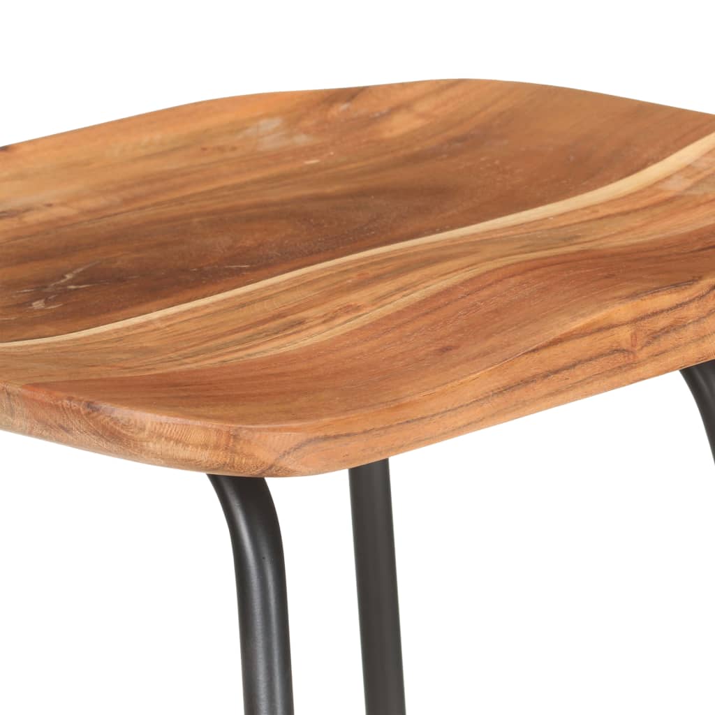 Tabouret de Bar en Noir et Bois Industriel-La-Fabrique-Industrielle