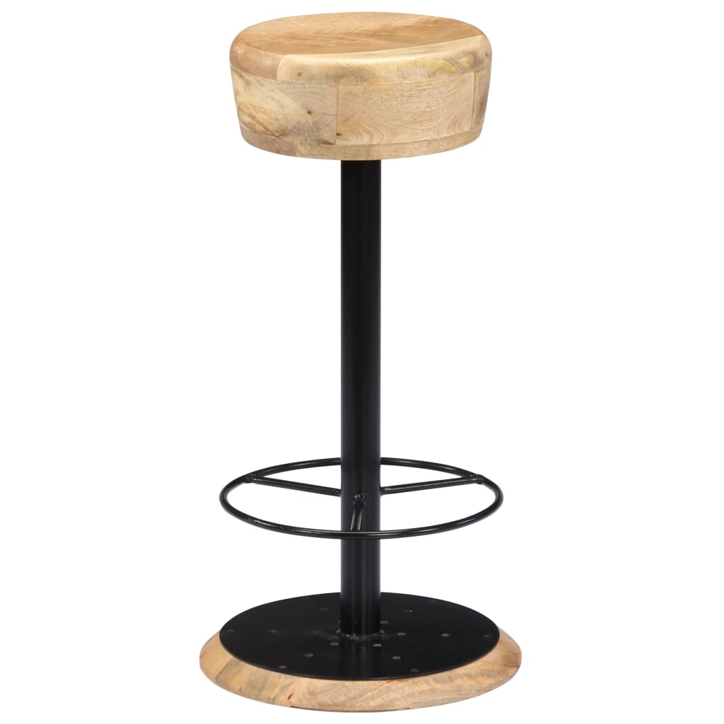 Tabouret en Bois de Manguier et Fer Style Industriel-La-Fabrique-Industrielle