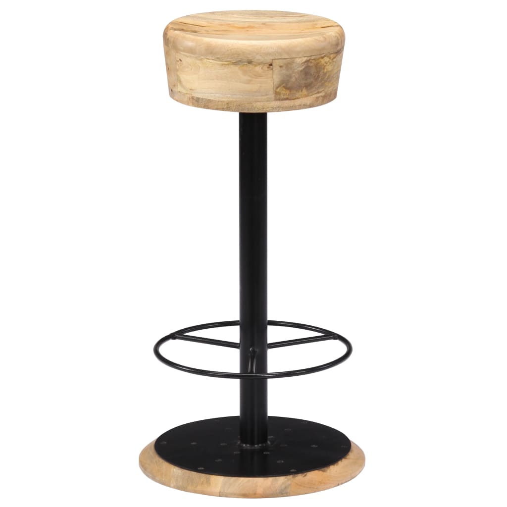Tabouret en Bois de Manguier et Fer Style Industriel-La-Fabrique-Industrielle