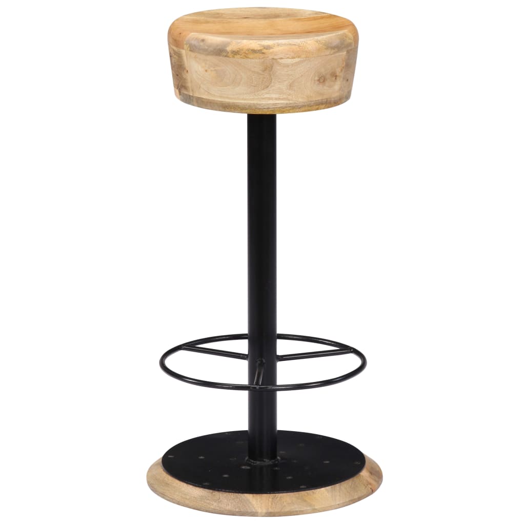 Tabouret en Bois de Manguier et Fer Style Industriel-La-Fabrique-Industrielle