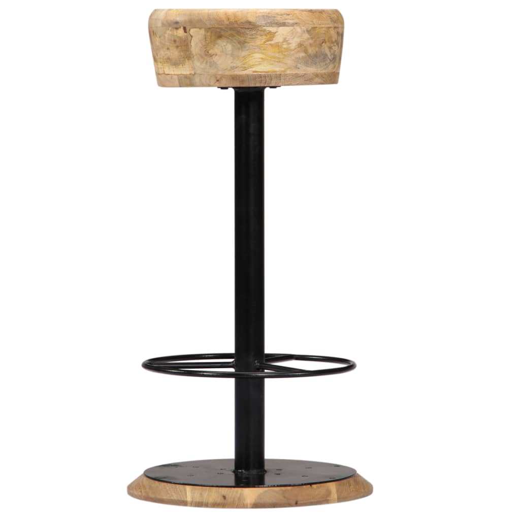 Tabouret en Bois de Manguier et Fer Style Industriel-La-Fabrique-Industrielle