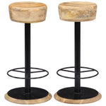 Tabouret en Bois de Manguier et Fer Style Industriel-La-Fabrique-Industrielle