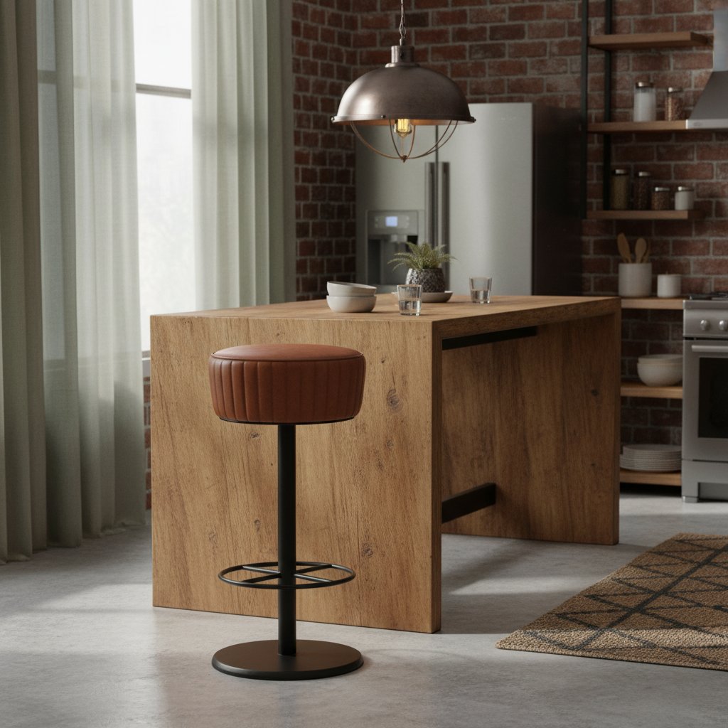 Tabouret De Bar Cuir Véritable