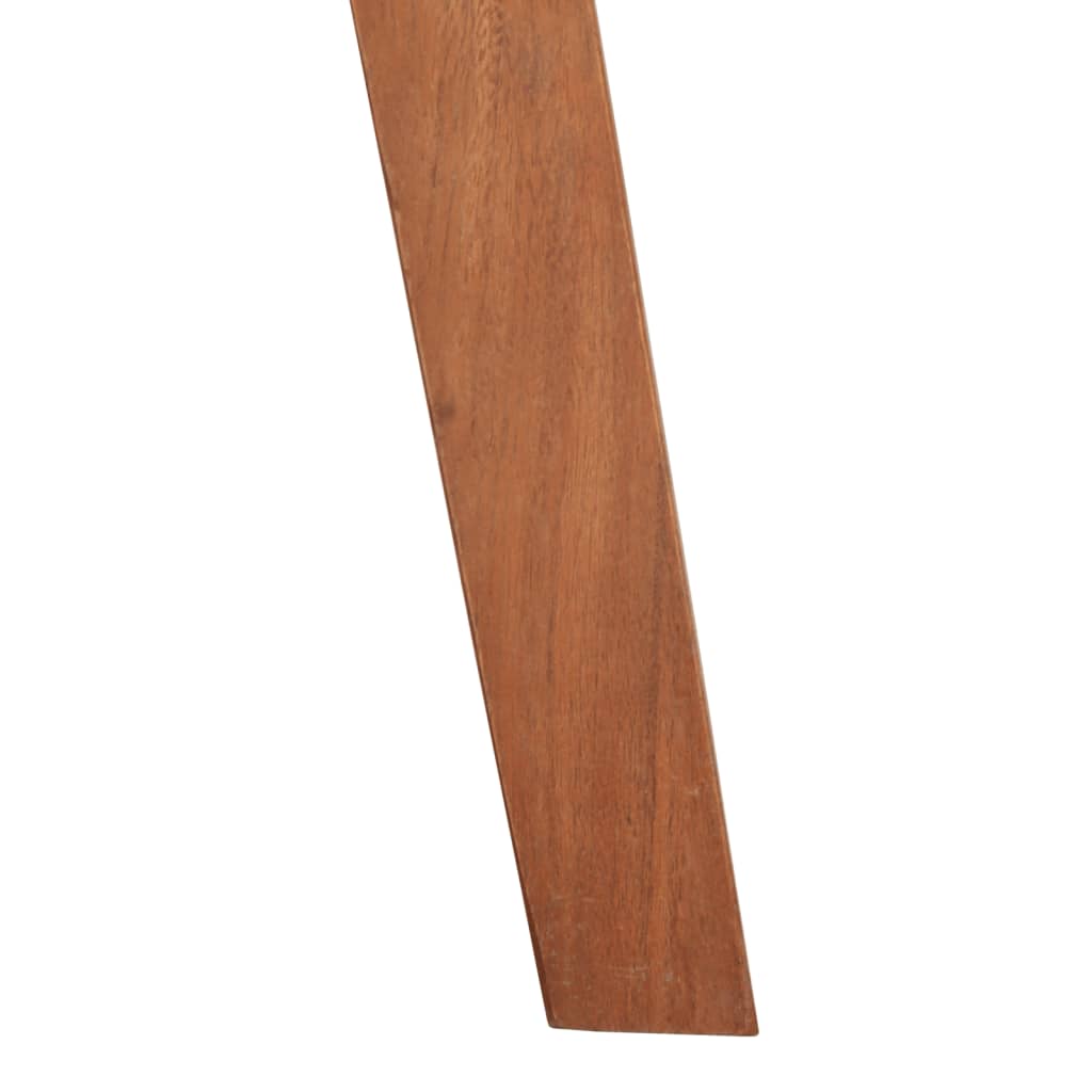 Tabourets De Bar 2 Pcs Cuir Véritable Et Bois D'acacia Solide-La-Fabrique-Industrielle