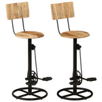 Tabourets De Bar Lot De 2 Bois Massif De Manguier-Marron-2-44 x 44 x 112 cm-La-Fabrique-Industrielle