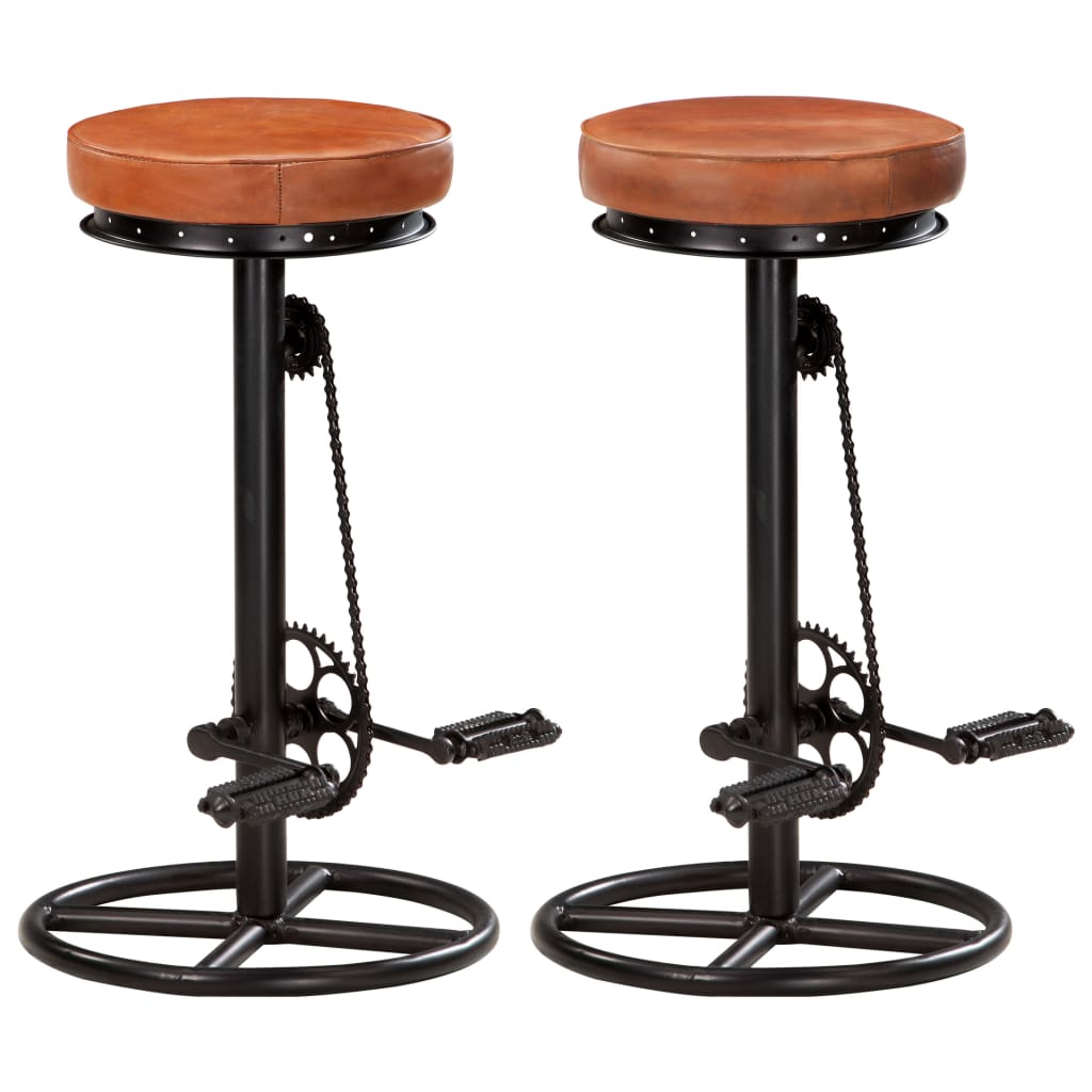Tabourets De Bar Lot De 2 Bois Massif De Manguier-Marron et noir-2-44 x 44 x 75 cm-La-Fabrique-Industrielle